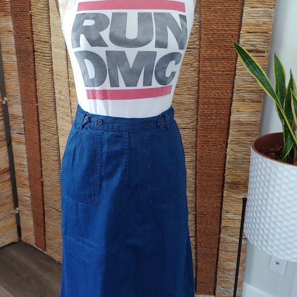 Zara Dresses & Skirts - Vintage Feeling Denim Wrap Midi Skirt